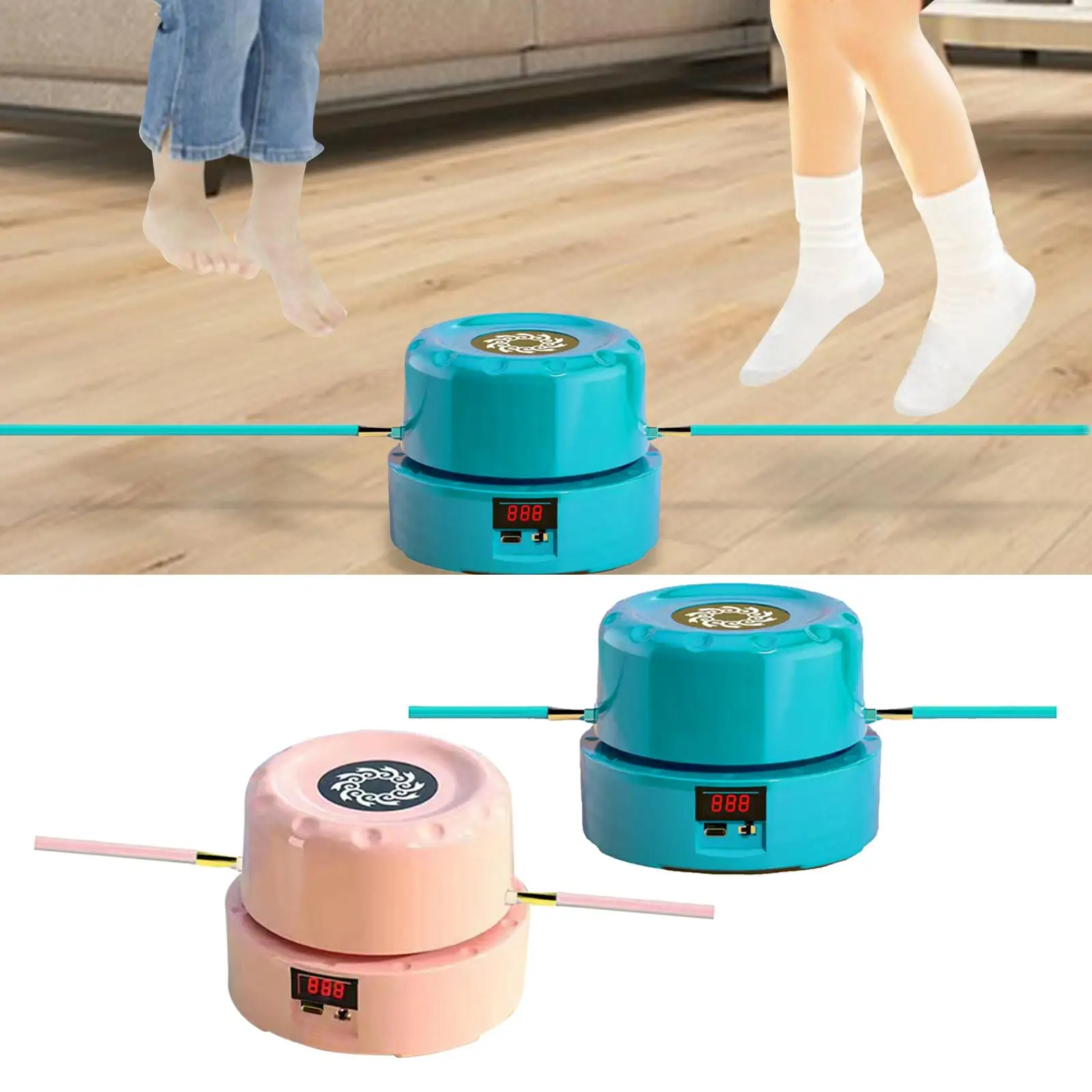 Intelligent Jump Rope Machine Automatic Counting Low Noise Adjustable Remote Control Exercise for Homegardentool Adults Kids