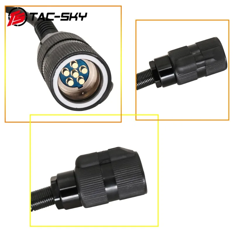 TAC-SKY AN/PRC 148 152 Walkie Talkie Dummy Model PTT Adapter 6 Pin U94 PTT Military Headphone Connector PTT