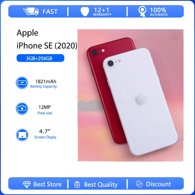Apple Iphone Se (2020) Telefono Cellulare Con Impronte Digitali 4G Originale Usato Sbloccato 6.1 "64/128/256Gb Rom Hexa-Core Ios 12Mp Smartphone