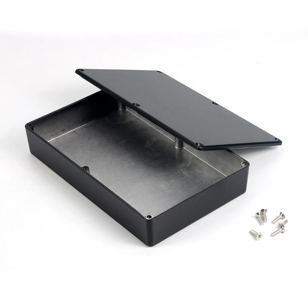 Black Aluminium Enclosure Guitar Pedal Effectors 188*119*37.5MM 2PCS guitar pedal enclosure