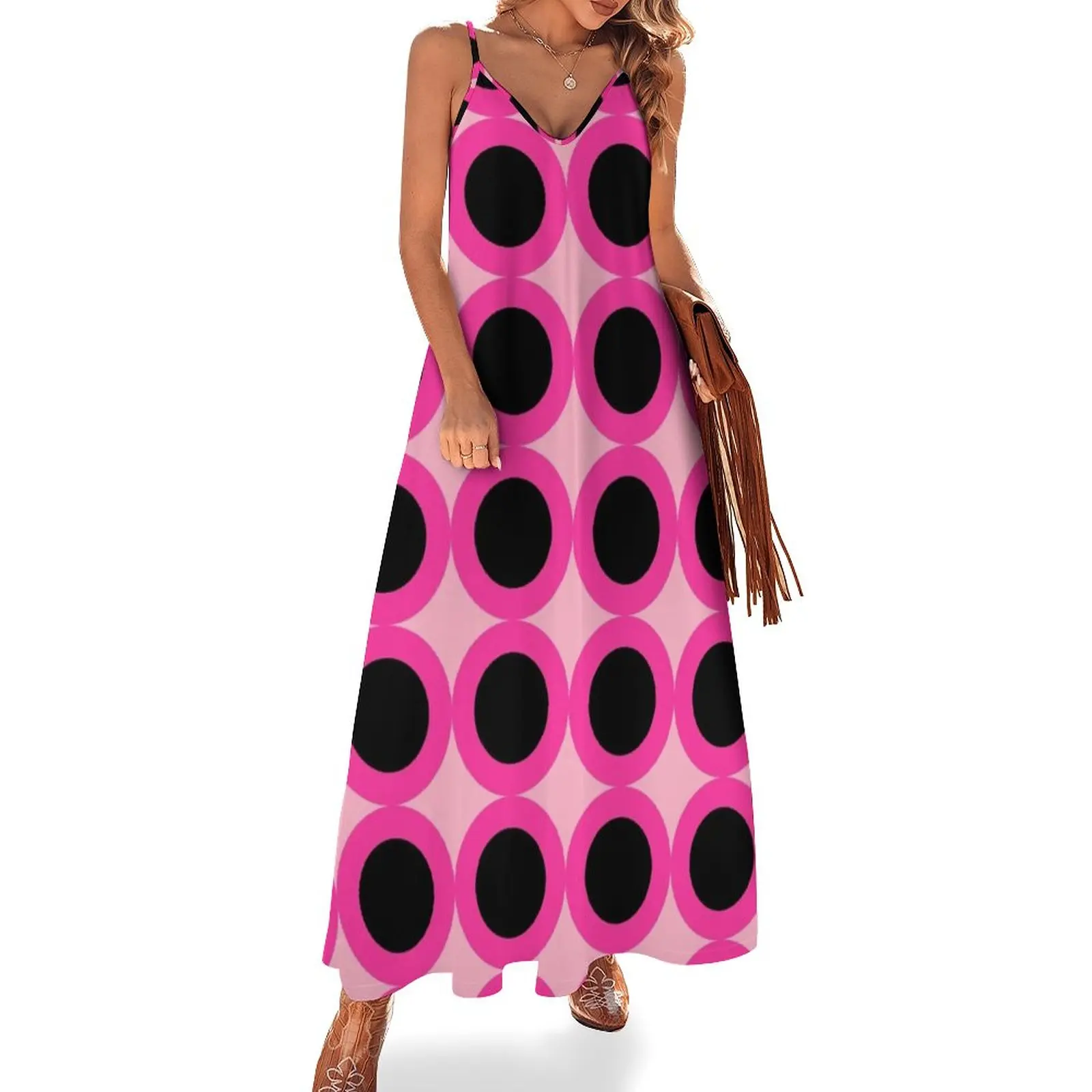 

Hot Pink Sleeveless Dress summer clothes for women Summer skirt elegant party dresses for women 2024