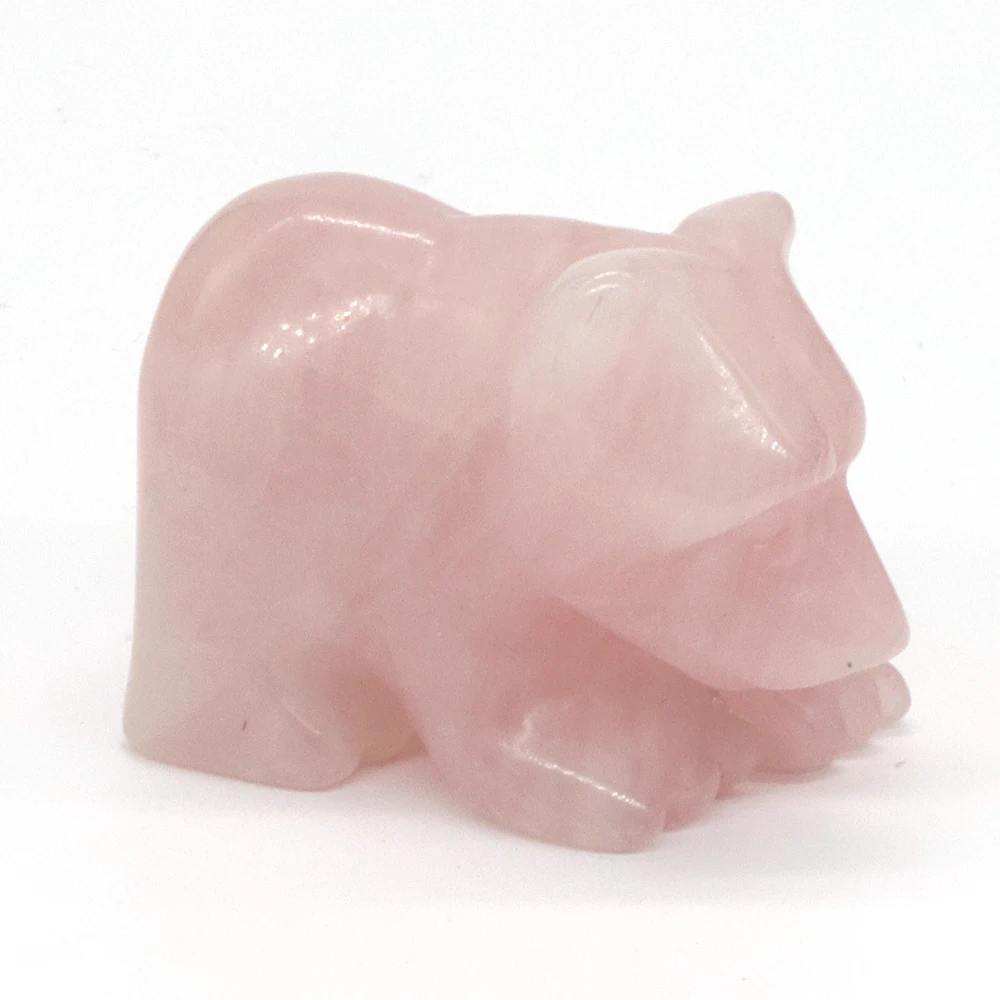 1.5" Cat Elephant Tortoise Rabbit Owl Frog Fish Bear Dog Horse Wolf Snake Statue Natural Healing Crystal Animal Stone Carving 