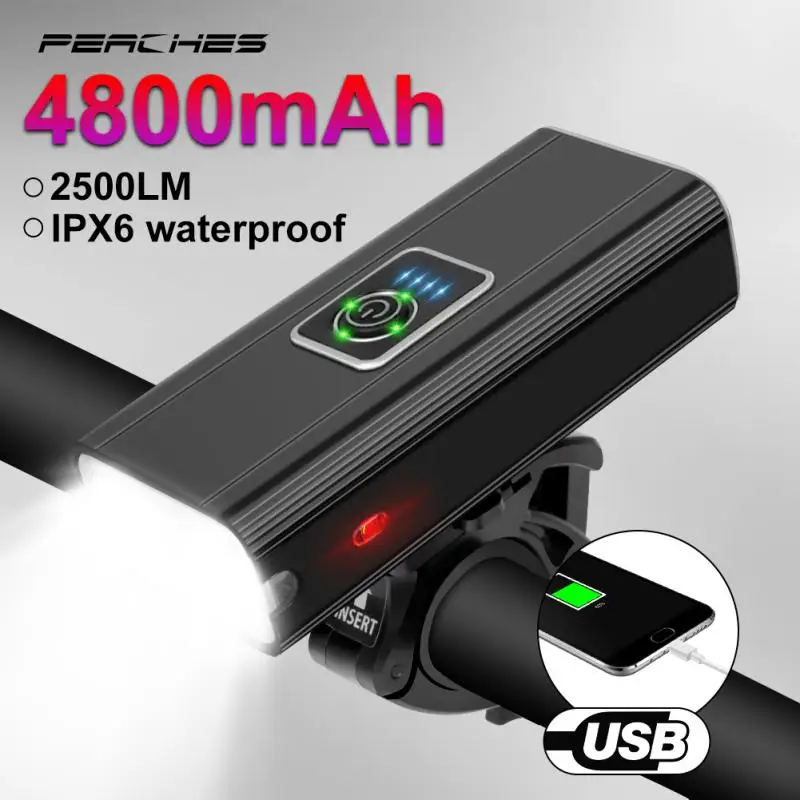 

Фонарь велосипедный 3T, 6 дюймов, 4800 мАч, зарядка через USB