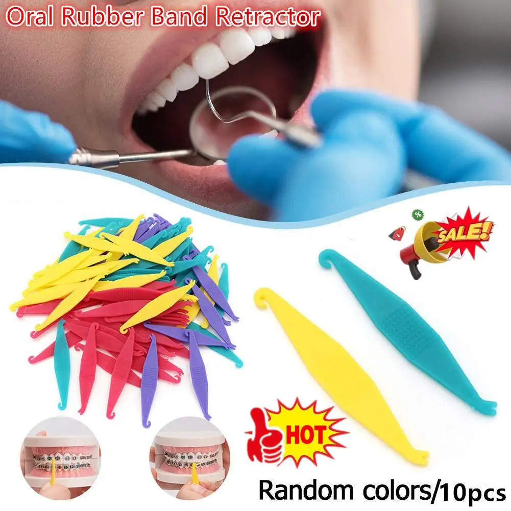 

10pcs Disposable Dental Orthodontic Elastic Placer Bands Hook For Braces Tooth Rubber Ligature Dentsitry Ortho Tools