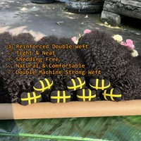 Extensions de Cheveux Humains 100% Naturels Vietnamiens Bruts Vierge Afro Kinky Curly 4C, 1/3/4 Paquets, Tissage Rapide, Couleur Naturelle 3
