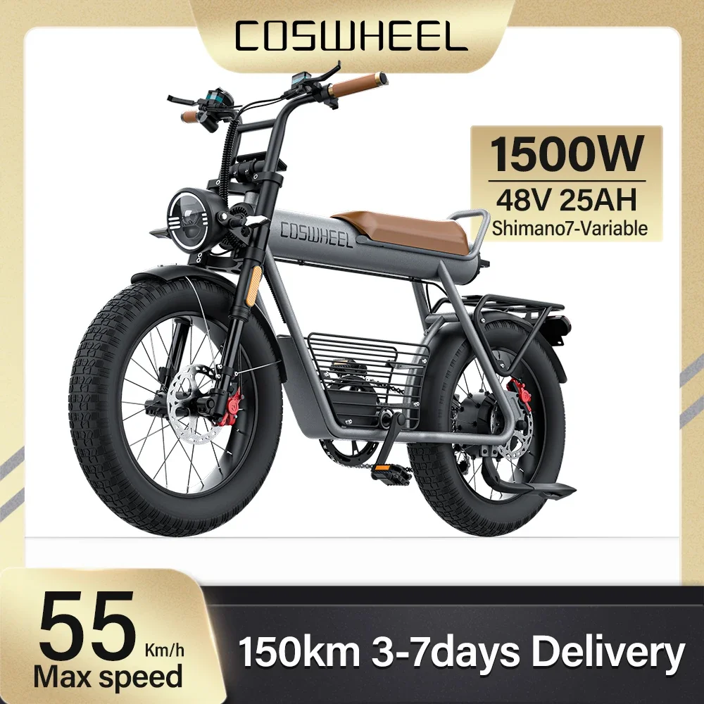 

Electric bike 2000W Motor E bike 48V 25AH 55km/h Battery fatbike Snow Electric Motorcycles 20“*4.0 Off Road Tyre Mountain Ebike