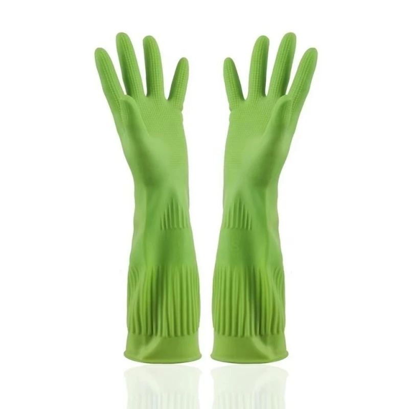 

Waterproof dishwashing gloves more durable extended wear-resisting housework clean laundry latex rubber leather gloves