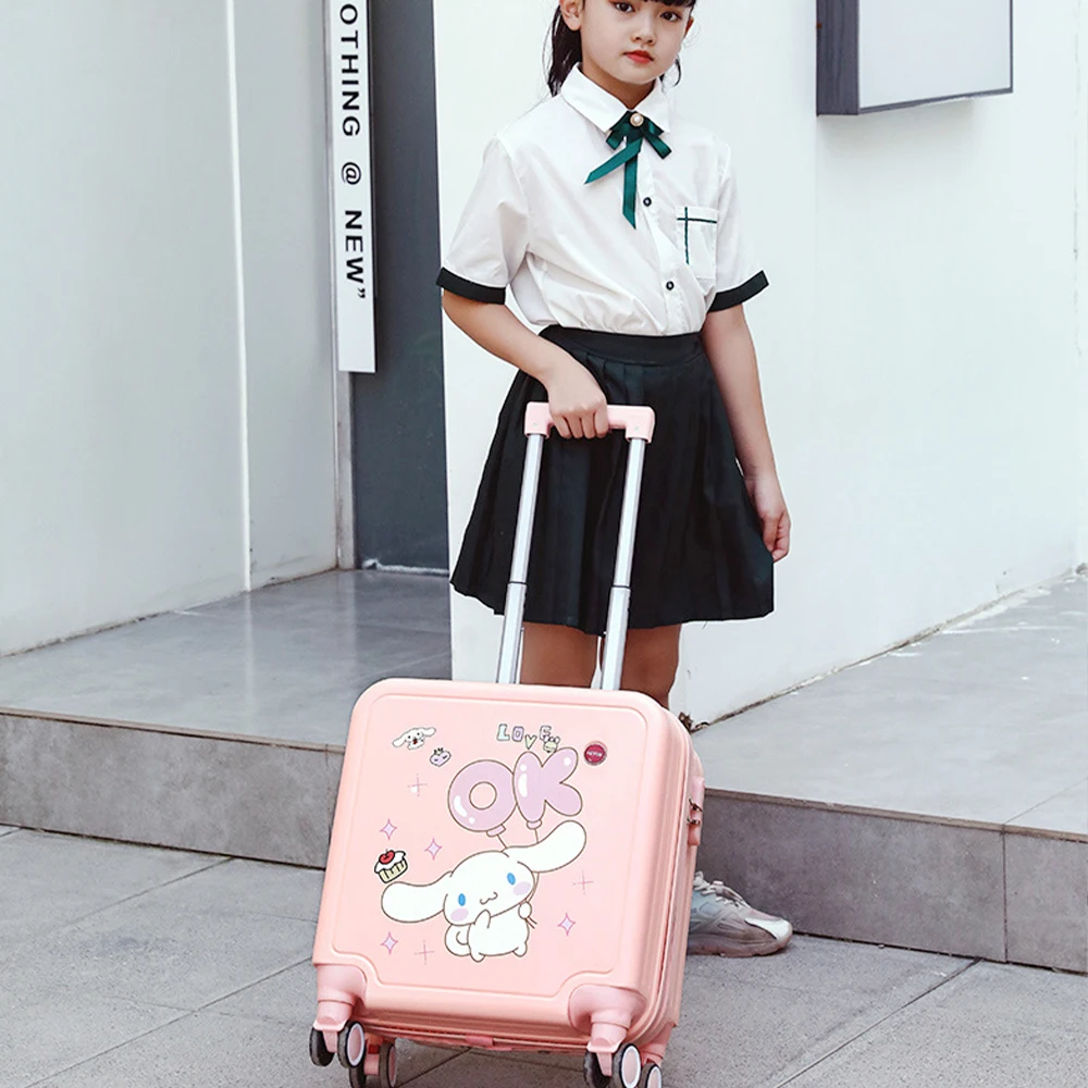 

Kuromi My Melody 20 Inches Trolley Case Sanrioed Cinnamoroll Suitcase Cartoon Anime Mute Universal Wheel Student Travel Storage
