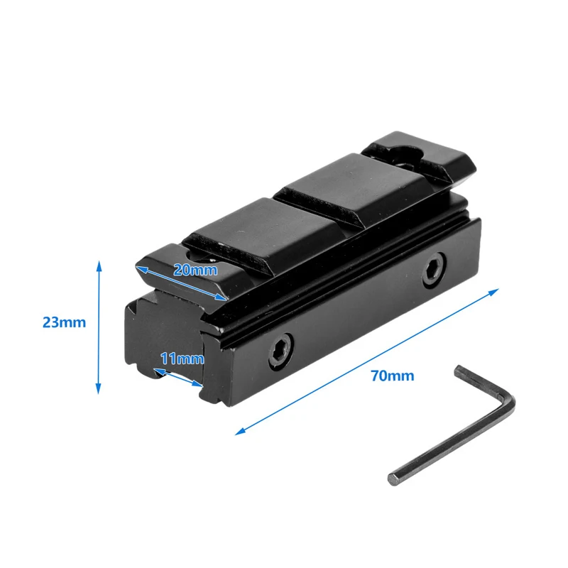 Guide Rail Bracket 11 Turn 20 Guide Rail Conversion Bracket Dovetail Increasing Clip 11mm Bracket Aluminum Alloy Material
