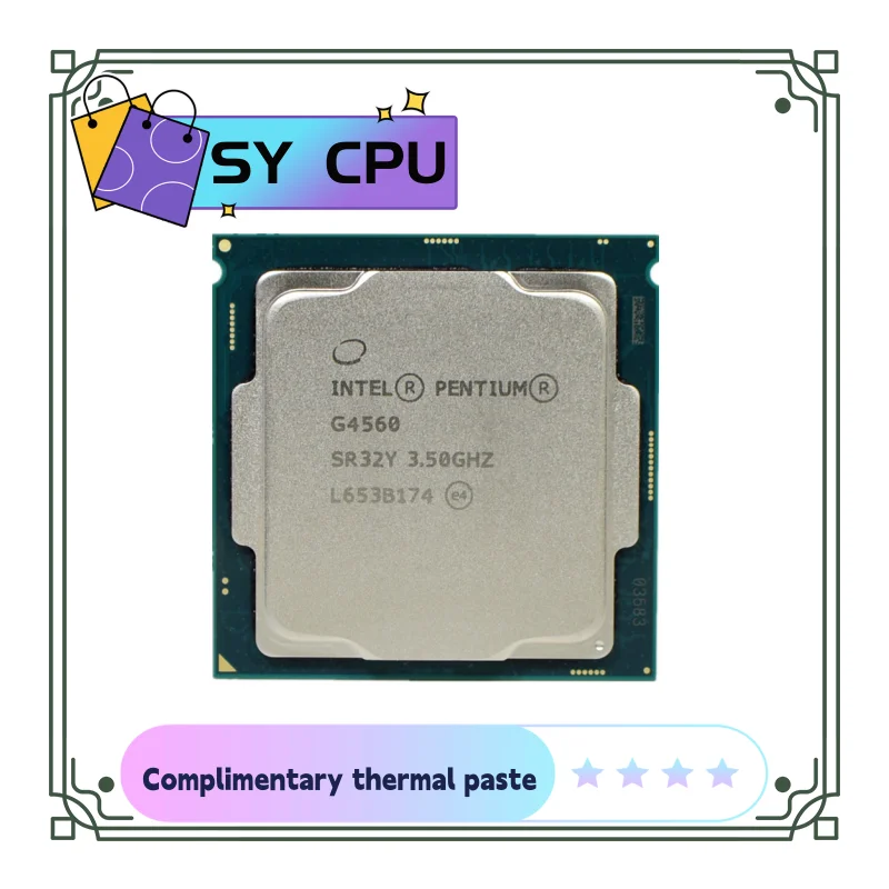 

Pentium G4560 процессор 3 МБ кэш 3,50 ГГц LGA1151 двухъядерный процессор для настольных ПК