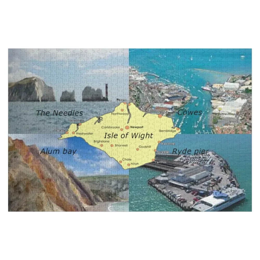 

isle of wight collage Jigsaw Puzzle Wooden Name Custom Gifts Custom Child Puzzle