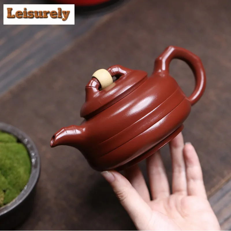 260ml Retro Yixing Purple Clay Teapots Handmade Pot Raw Ore Dahongpao Mud Kettle Chinese Zisha Tea Set Craft Supplies Collection