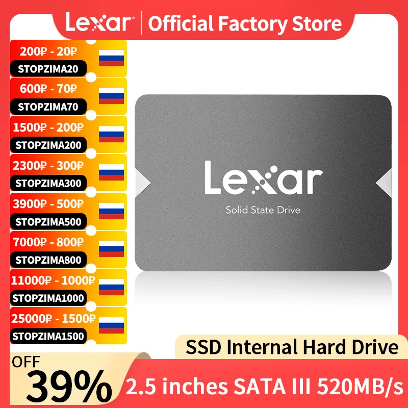 Твердотельный накопитель lexar 1 ТБ 2 5 satssd sata sataiii 128gb 256gb 512gb Ssd hdd твердотельный для