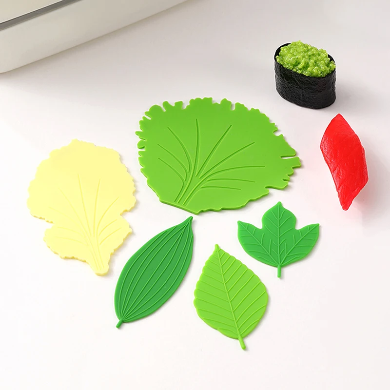 1Set Leaf Bento Dish Cup Lunch Separator Sushi Rice Ball Mat DIY Decor Accessories