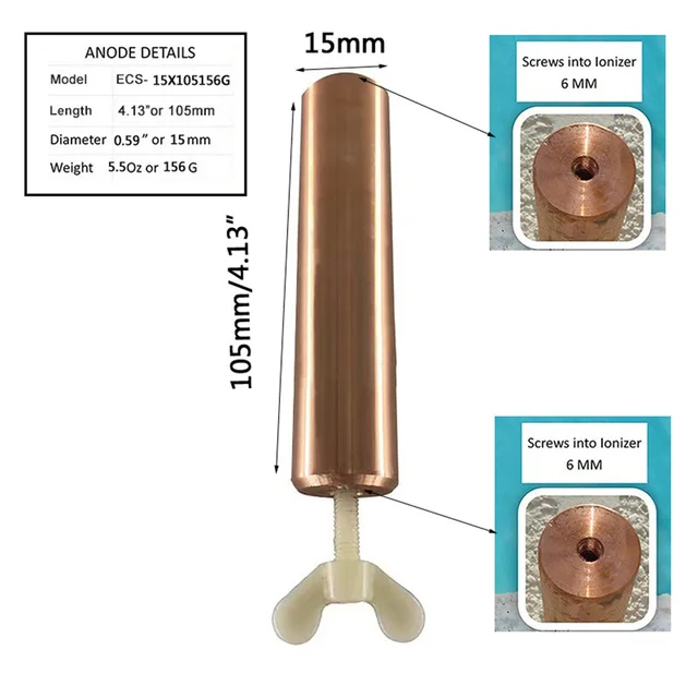 Copper Pool Ionizer Floater Eliminate Algae Chlorine-Free Sun Shock & Water Purifier Auto Switch RGB Night Light Up To 35000 Gal 6