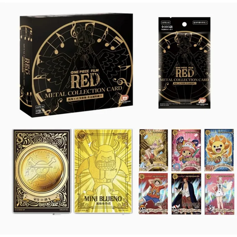 Nuovo Originale One Piece Kalufei Anime Character Flash Red Hair Singer Girl Limited Editionbronzing Luxury Collection Edition Card