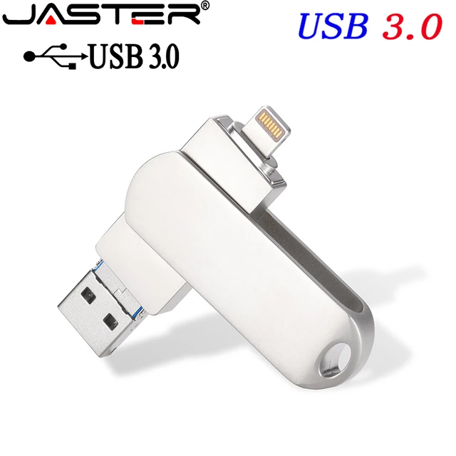 USB Pendrive iPhone Flash Drive 3-in-1 Lightning OTG 128GB Usb
