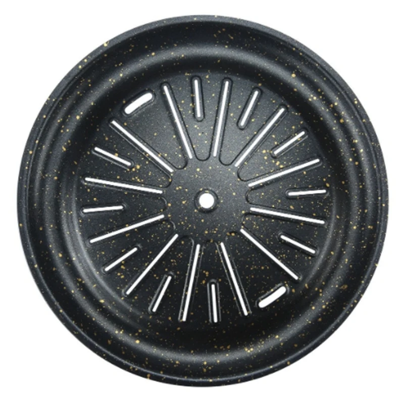 

Korean BBQ Grill Pan, Outdoor Barbecue Plate, Round Aluminum Plate, Picnic Non-Stick Pan Camping, BBQ Cooking Tools