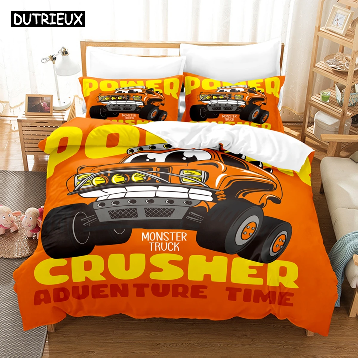 

3D The Monster Truck Bedding Sets Duvet Cover Set With Pillowcase Twin Full Queen King Bedclothes Bed Linen