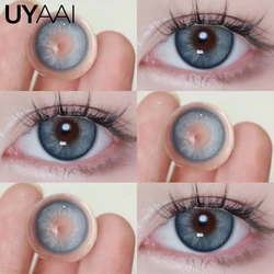 Vibrant Brown Color Contact Lenses - Fashionable Korean-Inspired Design with Diopter Options (Apex Blue)