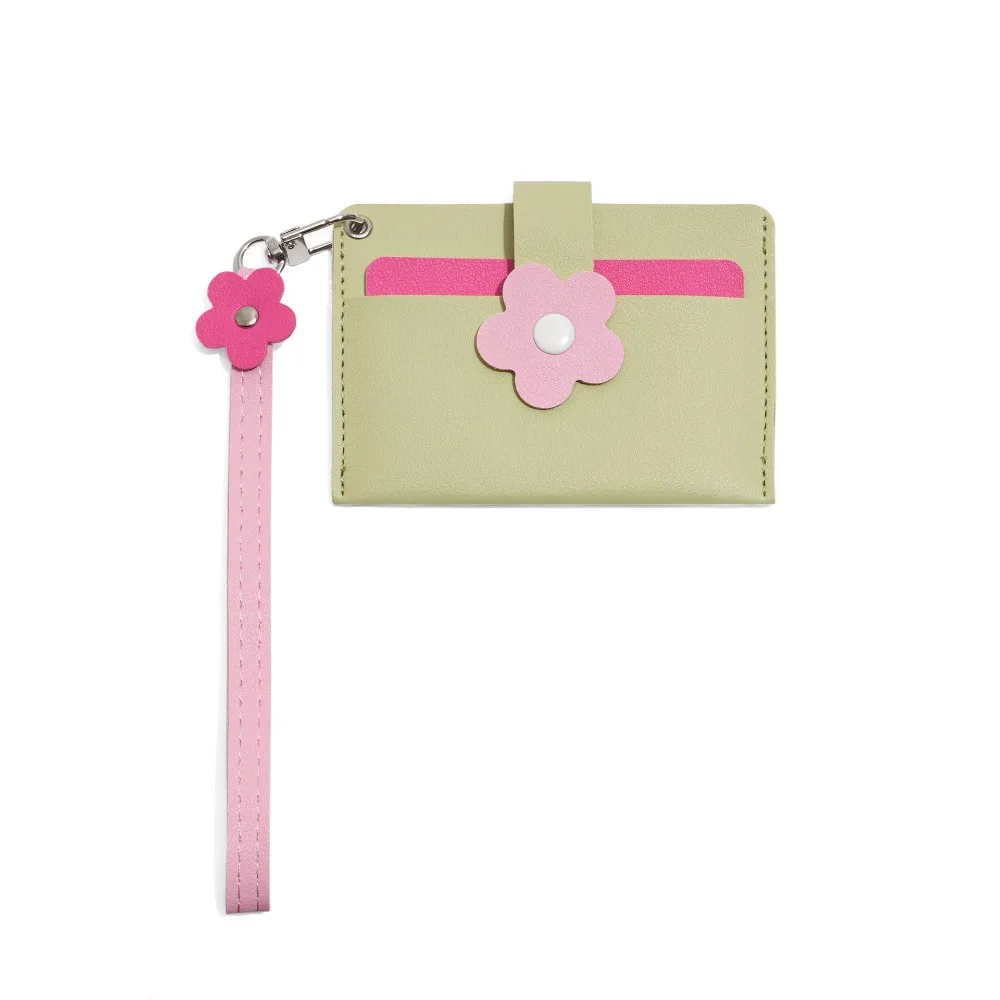 Chic Color Block Mini Wallet: Stylish PU Leather Card Holder & Coin Purse