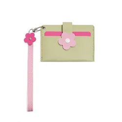 Chic Color Block Mini Wallet: Stylish PU Leather Card Holder & Coin Purse (Green)