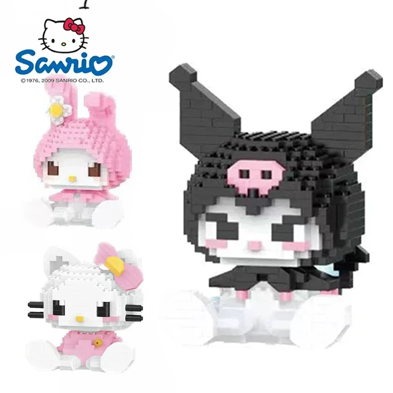

Cinnamoroll Blocks Sanrio Anime Figure Cartoondoll Kuromi Melody Microparticle Assembly Building Blocks Child Birthday Gift