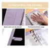 Envelope Notebook 6-hole Cash Envelopes Notebook Water-resistant Binder with 100 Envelopes Money Saving Challenge for Planning 3