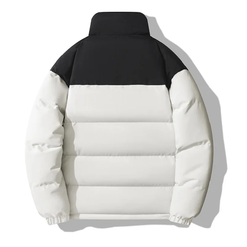 Men Padding Winter Cotton Padded Oversized Jackets Windproof Coat Parka Overcoat Brand Patchwork