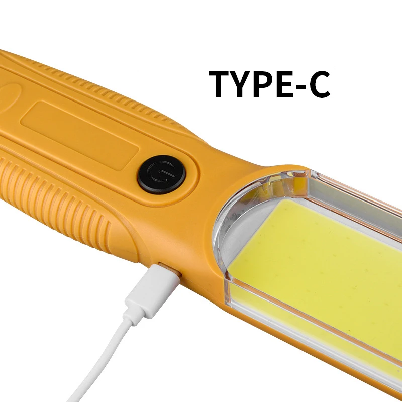 Description Picture 3 of item2X 1X COB LED Handheld Hunting Floodlight USB-C 18650 Work Light Cordless Garage Inspection Lamp 3Mode Camping Emergency Torch