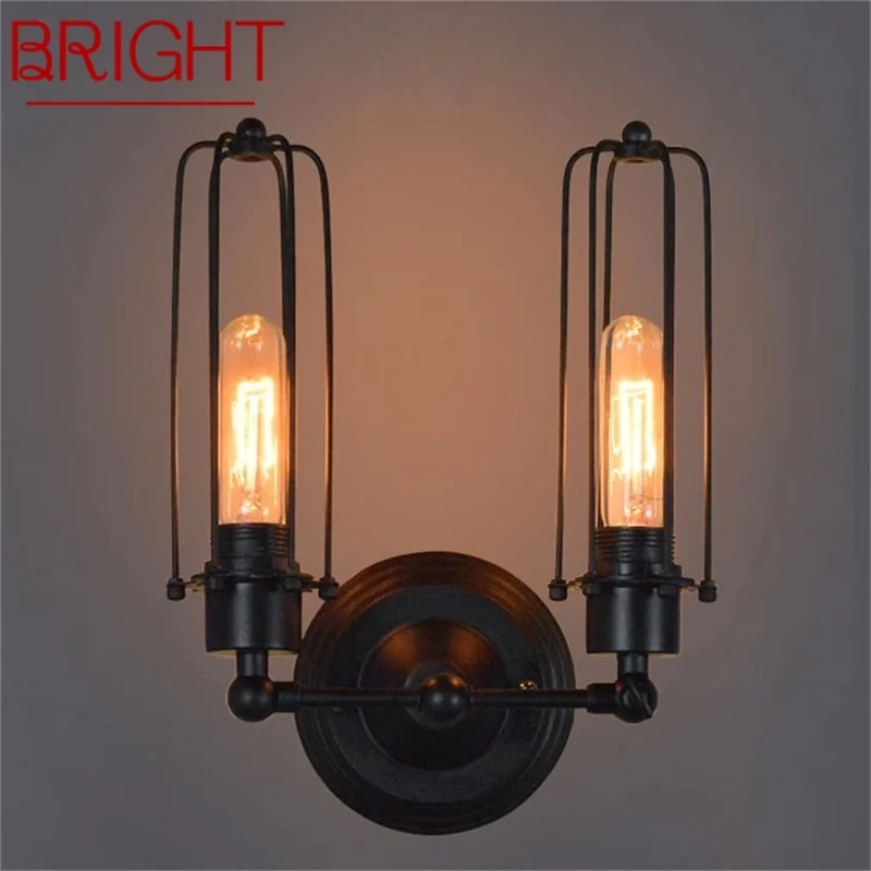 

BRIGHT Classical Wall Lamp Indoor LED Industrial Retro Fixtures Lighting Loft Simple Design Sconce