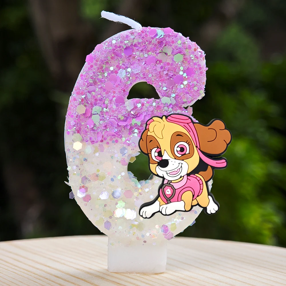 Anime Paw Patrol Kerze Nummer 0-9 Geburtstagstorten-Dekoration Geburtstagsparty Tortendekoration Baby-Shower-Dekoration Geschenk – Detail 34