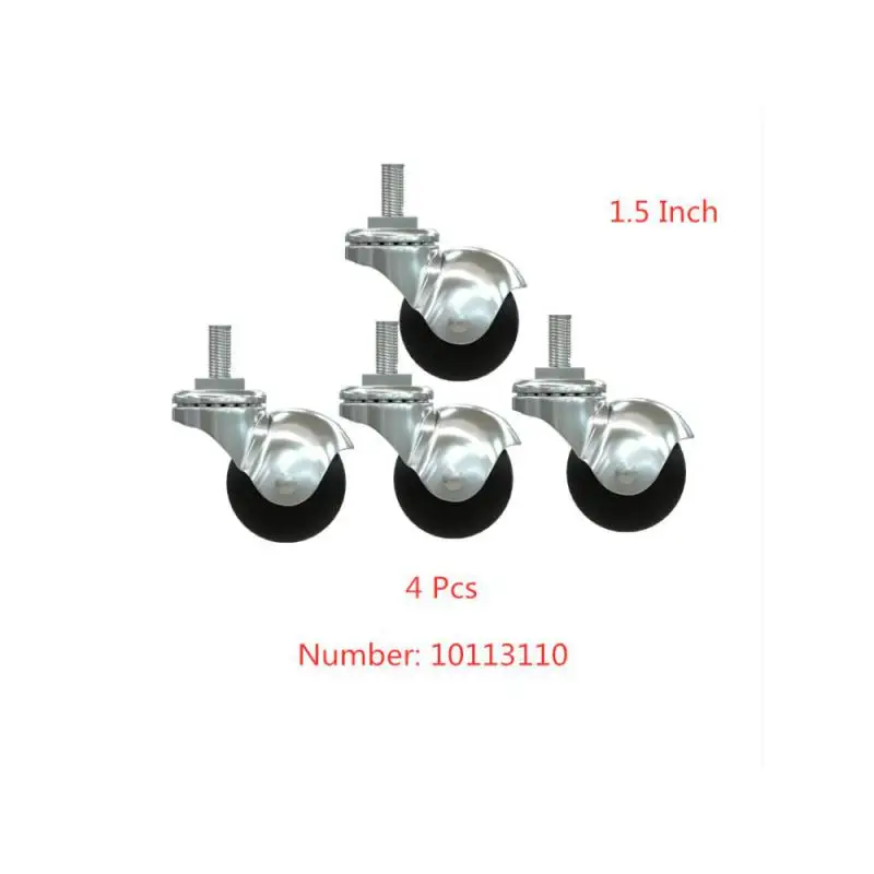 

4 Packs Caster Light 1.5 Inch M10 Screw Rod Ball Universal Wheel Sofa Table Chair Furniture Pulley Factory