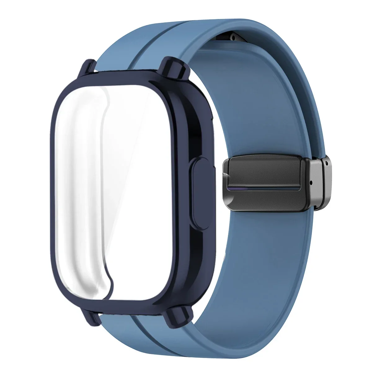 Enhanced TPU Case with Silicone Strap for Smartwatch Protection and Style