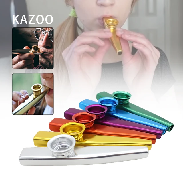 Kazoo Toy Kid With Membrane Flute Diaphragm Mouth Kazoos Musical Instrument  Aluminum Alloy Color Kazoo Lightweight Kazoo 10PCS - AliExpress