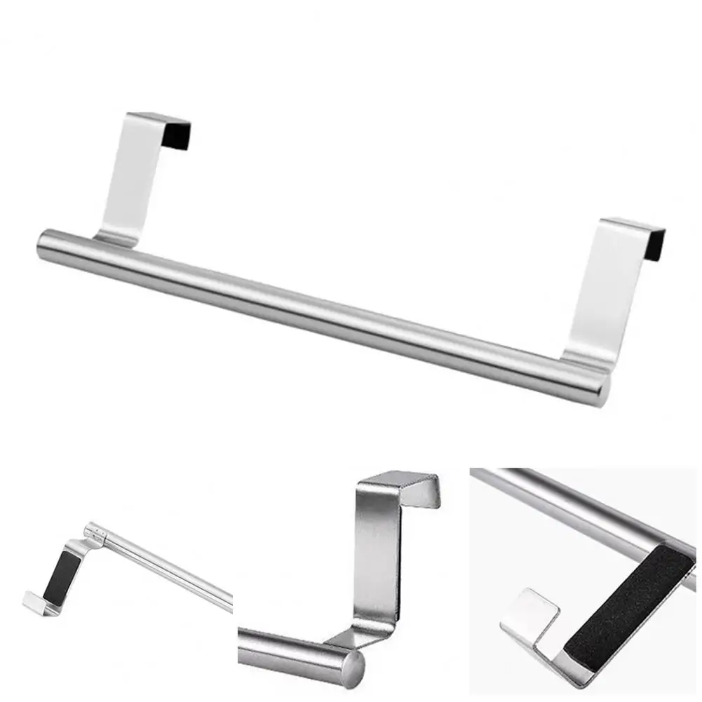 Kitchen Towel Holder Cabinet Door Towel Bar Rustproof Strong Load-bearing Simple Installation Rack Dish Towels Hanger