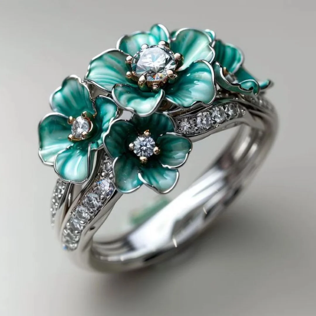 مجوهرات جديدة، زخرفة رائعة، خاتم نسائي عصري بنمط الفراشة