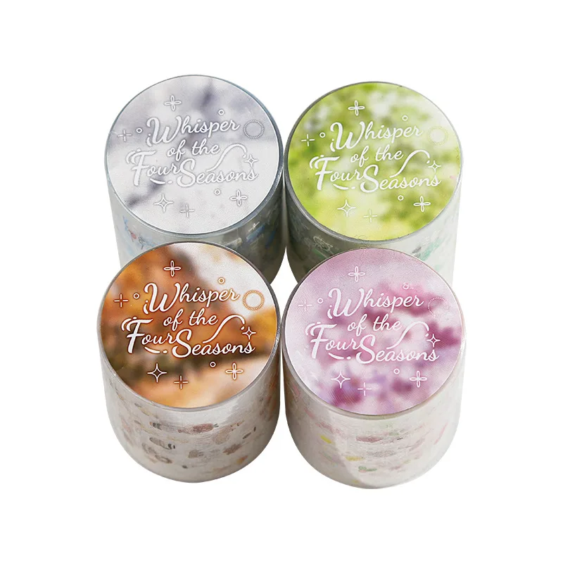 1pcs/1lot 장 접착 테이프 사계절 라이트 랜게이지 정크 저널 DIY 종이 일본어 마스킹 스크랩북 스티커