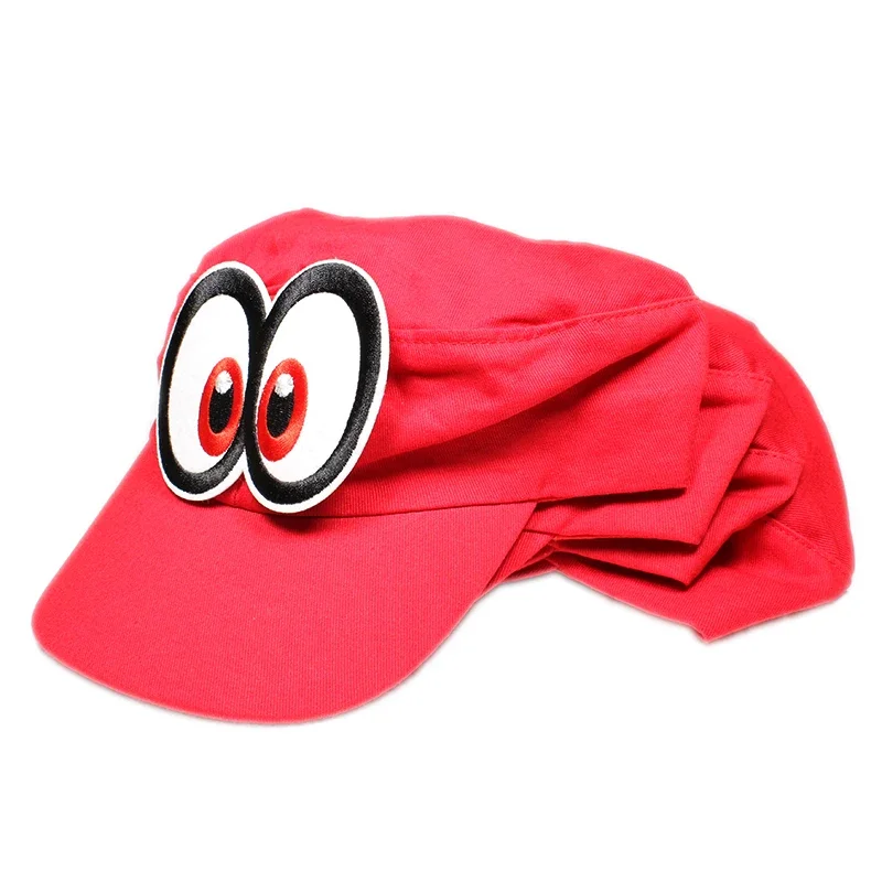 Cosplay Hat Game Super Odyssey Hat Adult Kids Anime Cosplay Caps Super Luigi Bros polyester flat top hat Hallowen Party Props