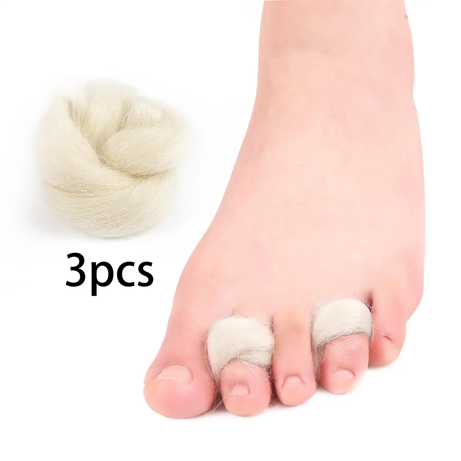3 Count Cushioning Toe Separator Hiking Blister Pads Breathable