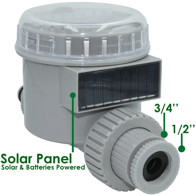 Solar & Battery Powered Water Timer Irrigation Solenoid Valve Controller Waterproof Power-saving Greenhouse Irrigation System 2