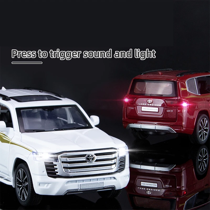 1:32 Toyota LAND CRUlSER LC300 High End Alloy Diecast SUV Off-Road Model Car Sound Light Pull Back Collect Birthday Gift Boy Gir 4
