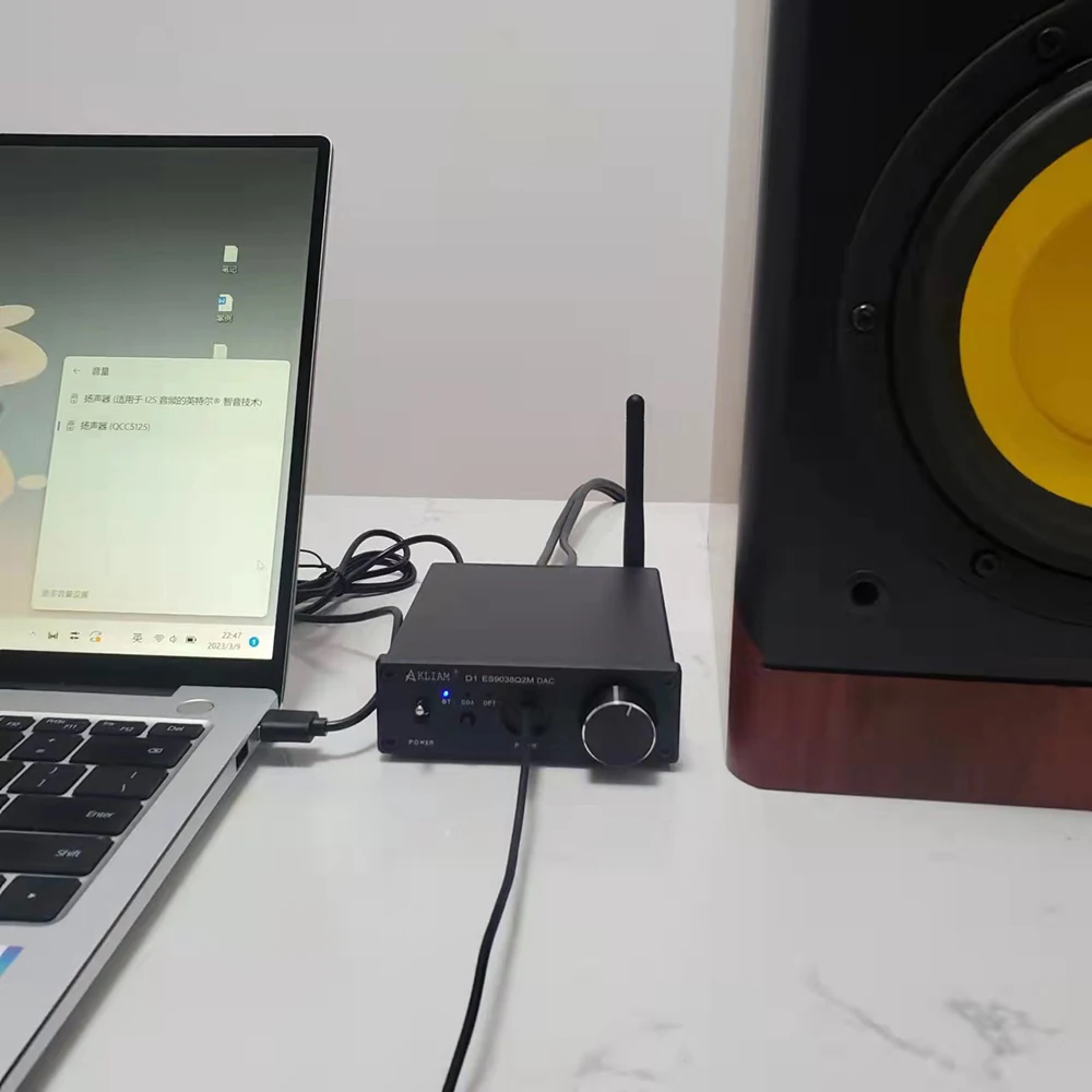 AkLIAM D1 ES9038Q2M DAC APTX-HD LDAC Aptx-Adaptive QCC3084 Bluetooth 5.4 DAC HIFI Sound Decoder