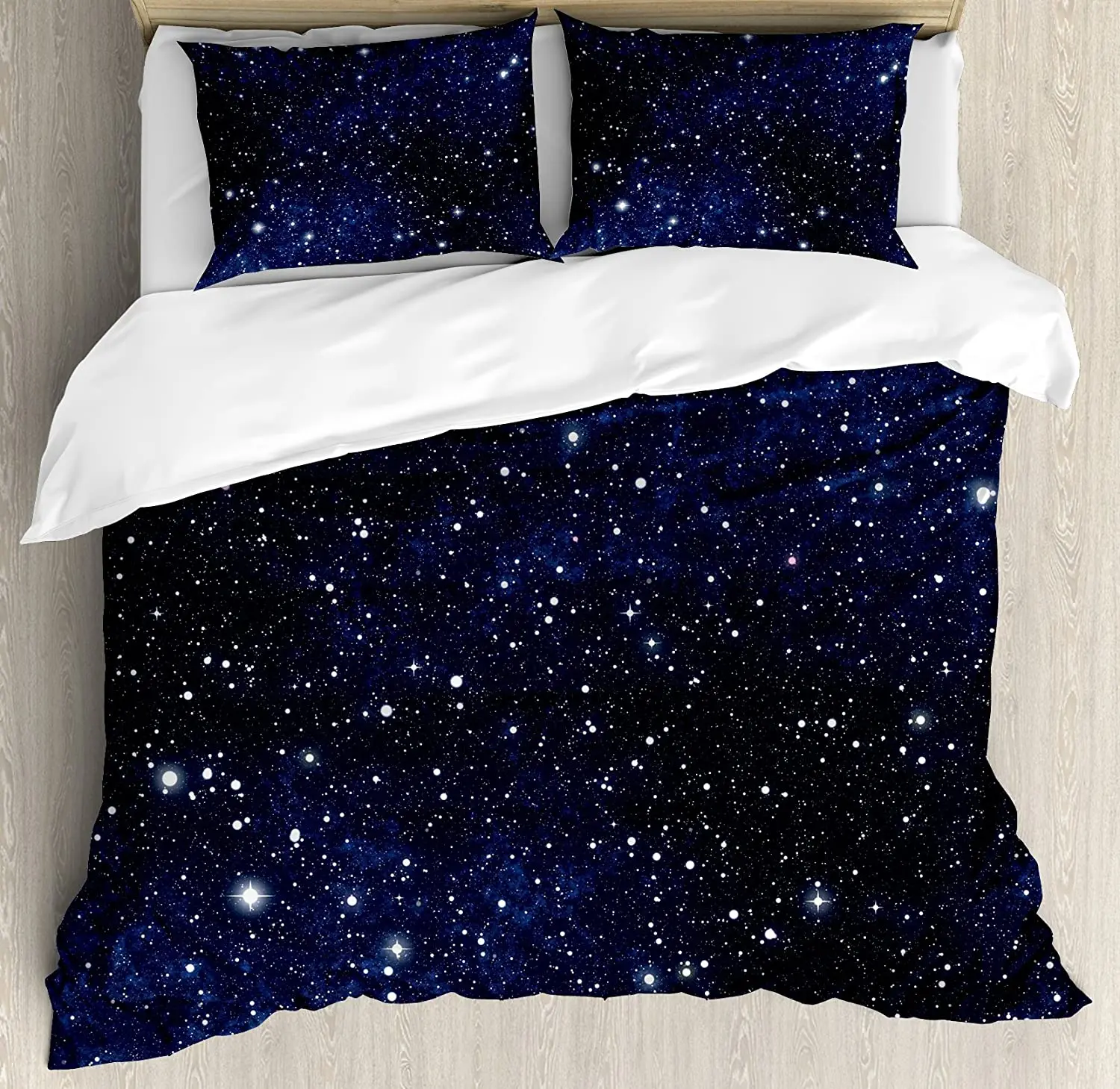 

Night Bedding Set For Bedroom Bed Home Star Filled Dark Sky Vivid Celestial Theme Cosmos Duvet Cover Quilt Cover And Pillowcase