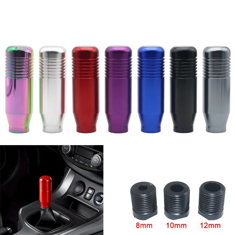 Transmission Gearstick Lever Shifter Knob 8.5CM Stylish Universal Car Aluminum Manual Gear Shift Knob Stick Manual