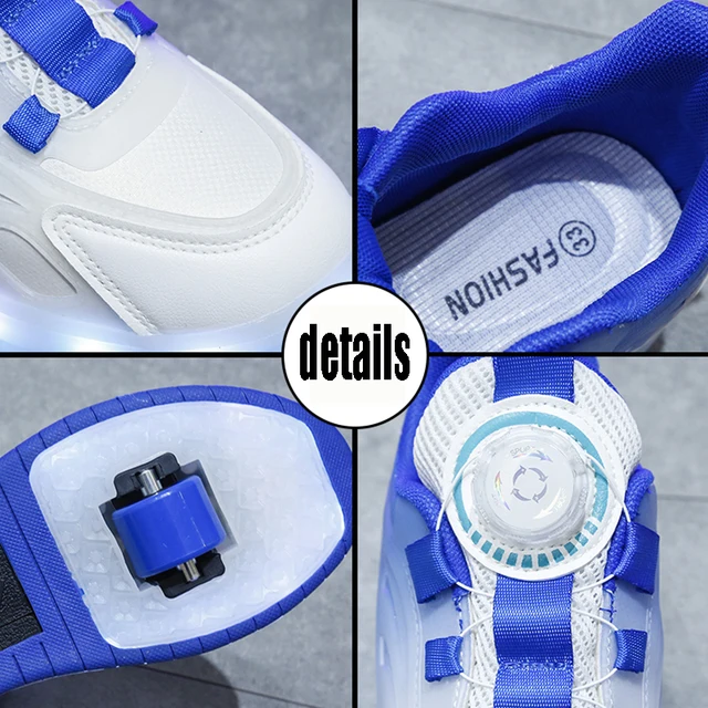 Zapatillas de deporte con luz Led para niños y niñas, zapatos deportivos brillantes con carga USB, para Parkour al aire libre, patín de ruedas - Imagen 5