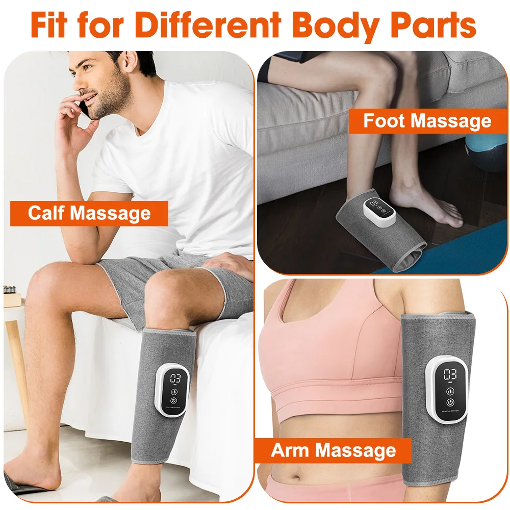 Electric Airbag Calf Massager with Compression for Muscle Relax, 3 Modes Air Pressure Leg Massage Machine for Blood Circulation