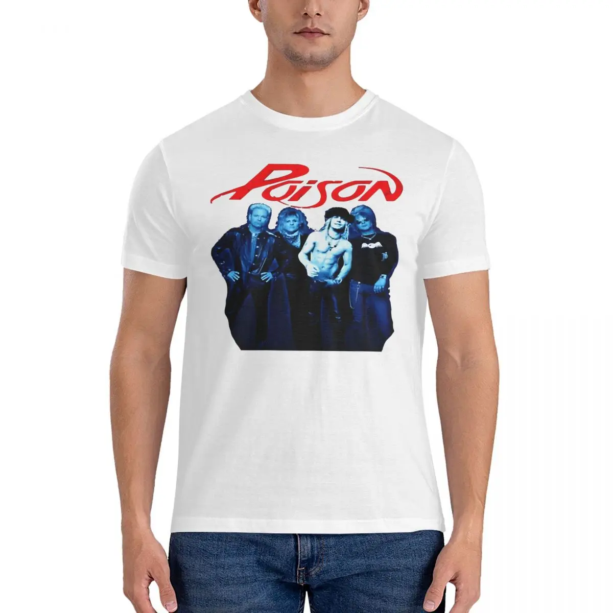thumbnail image 1 of Camiseta de hombre con baladas, divertidas camisetas de algodón, manga corta, cuello redondo, 1 of 7