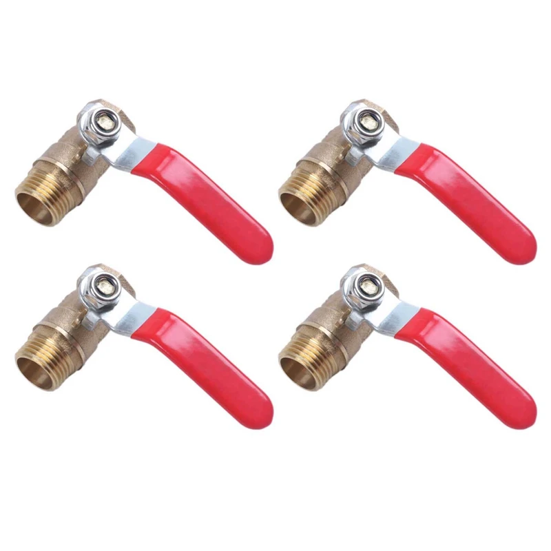 

4X Male To Female M/F Thread 1/2 Inch Full Port Brass Water Ball Valve