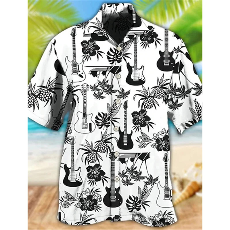 3D Print Sausage Food Graphic Hawaiian Shirts For Men Summer Short Sleeve Cuban Collar Casual Holiday Festival Beach Shirts 2